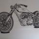 TRIUMPH CUSTOM BIKE | | 45 x 35cm | INK ON FILM TRIUMPH CUSTOM BIKE