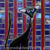 Black Cat # 3 - Glass Fusions, Mexican Smalti and Sicis Iridium