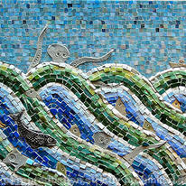Stormy Sea with Fish