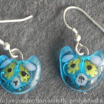 Blue Cat earrings