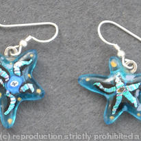 Blue Starfish Earrings