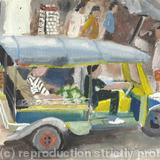 Tuc Tuc - watercolour on arches paper