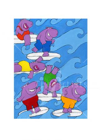 Surfing Hippos