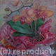 Orchids on a pink t-shirt