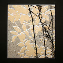 Screen print on hand-made paper