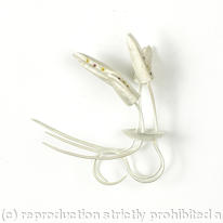 silver, mustard and purple double pin ring
