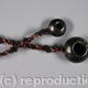 Ones Bad, Twos Luck | | 4 x 5cm | Oxidised Silver and Handwoven Textiles Ones Bad, Twos Luck