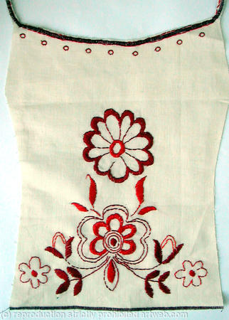 Hand embroidered linen design