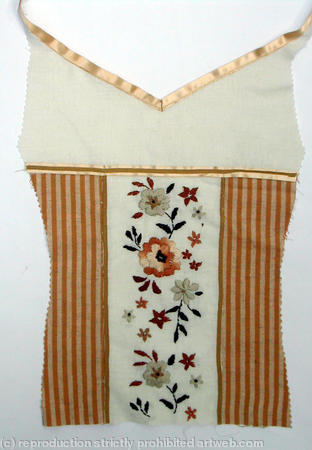 Linen embroidered design