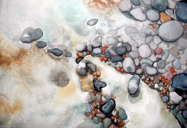 Incoming Tide Silk Textile width=