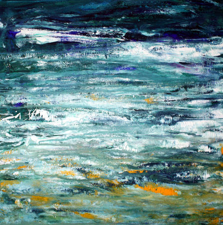 Sea movement 30 x 30 framed paper