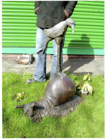 Bird and Giant Snail