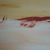 Melancholically - Acrylic on box canvas