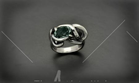 Prasiolite light green Thorn in my Pride ring