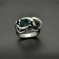 Prasiolite light green Thorn in my Pride ring