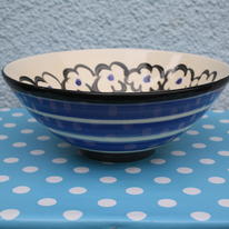 Daisy Bowl Blue - side view