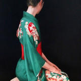 Green Kimono Seated - Oil on linen