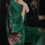 Reflections in Green - Oil on board