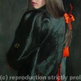 Red Ribbon - Oil on linen