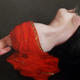 Recline with red Sari