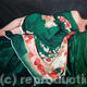 Reclining in Green Furisode…