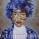 Portrait of Rachel | | 30 x 30cm | Acrylic on canvas and wall paper relief Portrait of Rachel