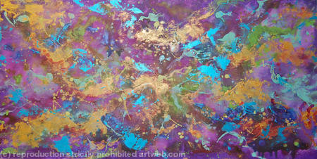 Inner World - Contemporary Abstract Art Original Painting Purple