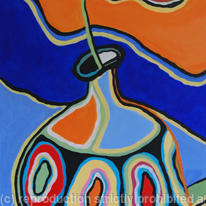 Flower in Vase - Colourful Abstract Still Life