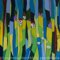 memories of home abstract landscape