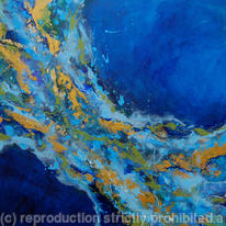 Original Painting Blue Contemporary Abstract Canvas Art 