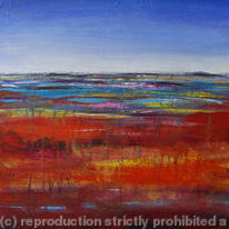 Warm Earth II - Original Painting Contemporary Abstract Landscape