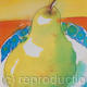 Green pear orange cloth