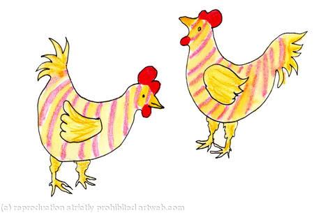 Metal chickens card