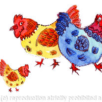 Jolly chickens card