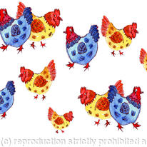 Lots of jolly chickens card