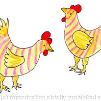 Metal chickens card