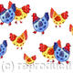 Lots of jolly chickens… | £3 | 13 x 13cm | Digital print Lots of jolly chickens…