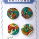 4 green orange spirals