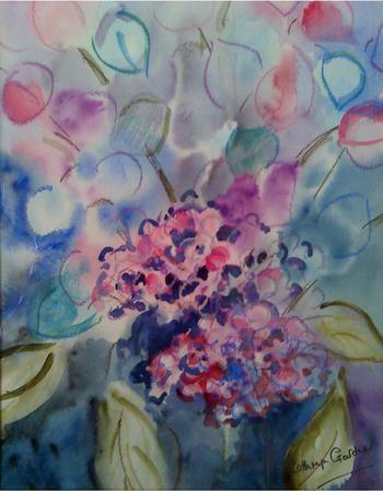 Honesty and hydrangeas