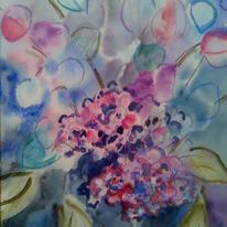 Honesty and hydrangeas