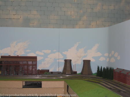 Model Train Industrial background