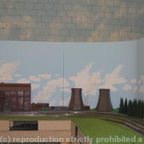 Model Train Industrial background