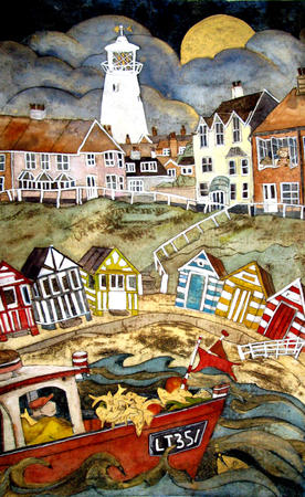 he saw her waiting by golden moon,southwold
