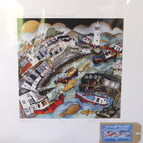 giclee print in cellophane wrapper with decorative label