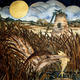 as gold moon rose above…