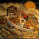 off-to-sea-with-rolling-wavesWalberswick… | £165 | | hand coloured collagraph print off-to-sea-with-rolling-wavesWalberswick…