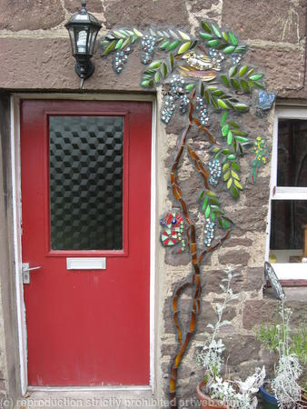 Garden Mosaic with Wisteria