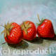 Strawberries | £75 | 15 x 15cm | acrylic on board Strawberries