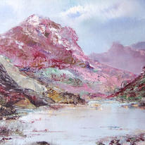 Pinklit mountain