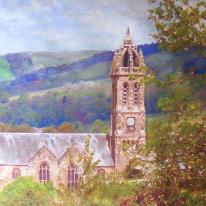 PEEBLES - Old Parish Church view from Frankscroft